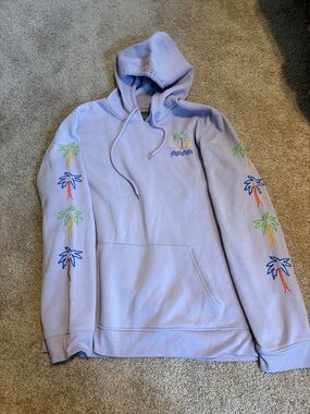 Brooklyn Cloth Lavender Hoodie with Colorful Palm Embroidery